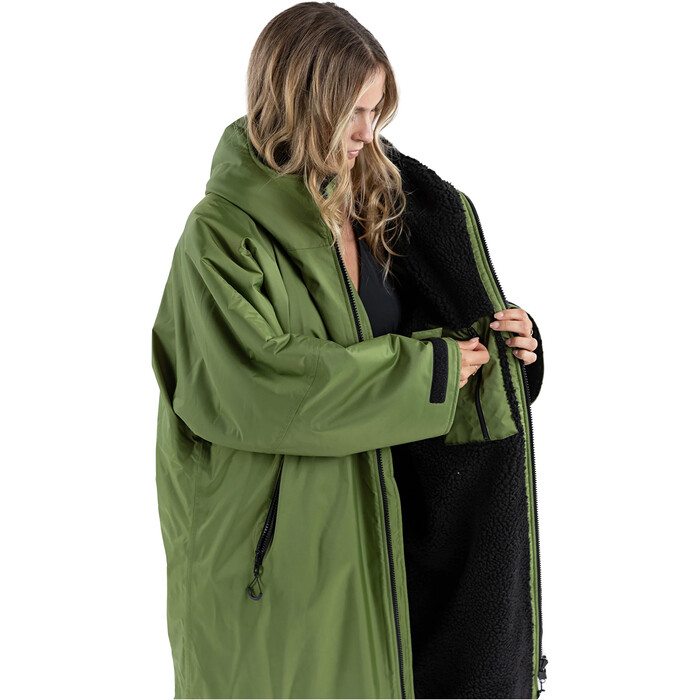 2024 Dryrobe Advance Langärmelige Wechselkleidung Robe V3 DALSV3 - Dunkelgrün / Black